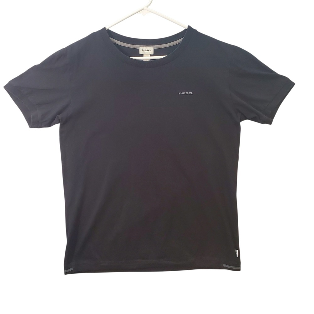 Diesel Loungewear Mens Black 100% Cotton Short Sleeve Crew Neck T-Shirt Size L